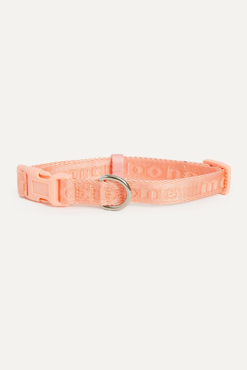 Coleira Signature Collar premium da Maxbone em Coral Peach — detalhe da textura (50)